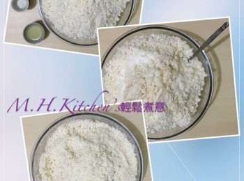 step3: 把過夜的糯米，綠豆邊瀝水