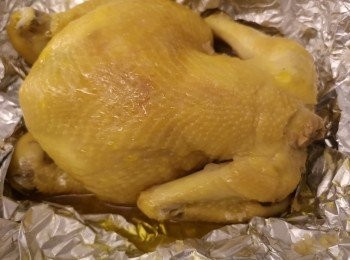 step4: 焗完40分鐘後，請不要打開焗爐，雞繼續享受餘溫15分鐘。