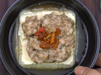step3: 清蒸杞子豆腐塊 完成~