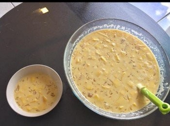 step3: 全部東西拌勻加入水果，雪凍食一流