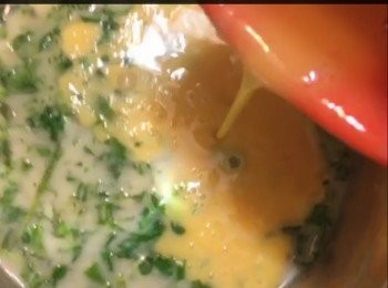 step7: 加入蛋漿攪勻