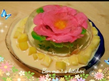 step9: 加上芒果淡奶伴食^^