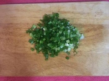 step8: 趁煮雞腿塊時，將蔥洗淨切成蔥花；