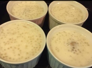 step7: 然後再加滿西米糊後，再放入焗爐內焗 20分鐘。