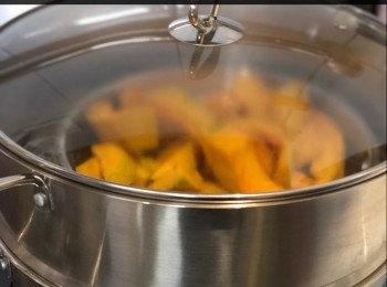 step2: 蒸淋點，下一步整蓉容易一點