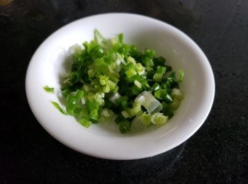 step4: 蔥粒，芫茜碎