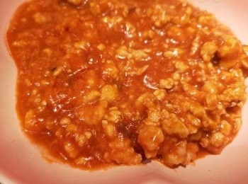 step5: 煮好的肉醬備用。