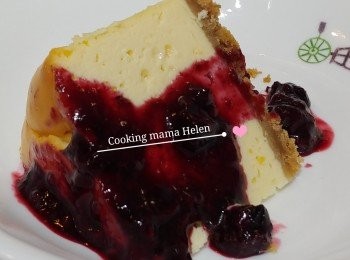 step9: 果醬汁加在cheesecake上, 另有一番風味