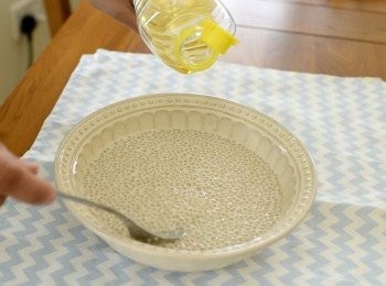 step4: 加入西米和油拌勻