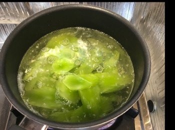 step7: 落萵筍片。