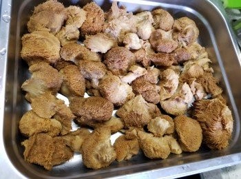 step2: 然後揸乾水,再用水浸15分鐘,再換水3次,每次浸15分鐘,然後用大火蒸一小時待淋