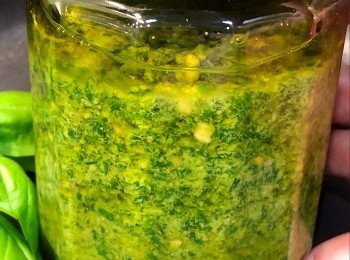 step5: ◉【羅勒青醬】(成品約700g）