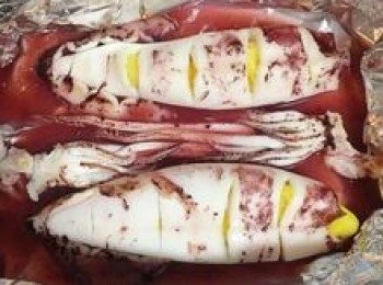 step6: 取出後瀝掉水份，再放回烤箱烤2分鐘；