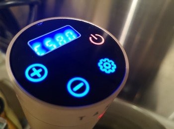 step4: 慢煮棒設溫度58度時間1：15