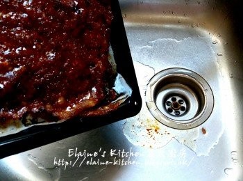 step7: 15分鐘後取出倒去肉汁