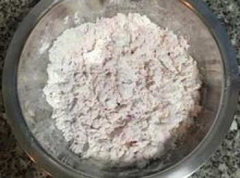 step9: 攪拌棒拌到沒有水份，