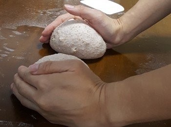 step14: 滾圓，蓋上濕布靜放15分鐘