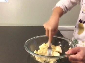 step4: 將香蕉壓爛