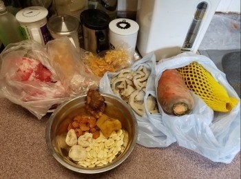 step1: 先將材料清洗切片