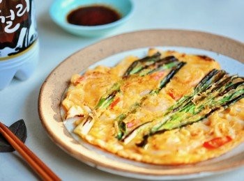 step1: 把<span class="group_3">沾醬材料</span>混合。泡菜及葱切段