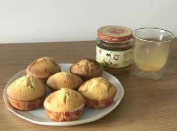 step8: 柚子Muffin配上柚子茶,渡過一個美好的下午時光