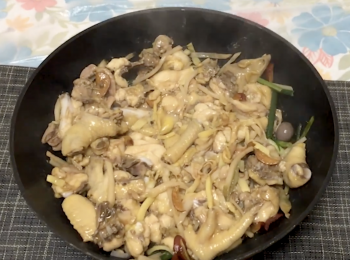 step5: 在最後20秒轉開大火，然後關火上碟!
食的時候才掀開錫紙，完成!