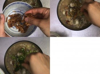 step19: 芫茜、唐芹、方魚碎到吃的時候再灑上面即可
