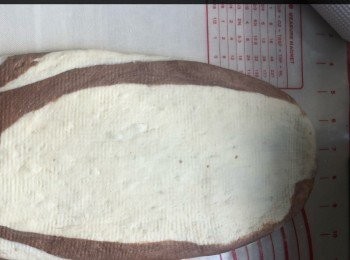 step11: 辮好入吐司盒最後發酵至9分滿