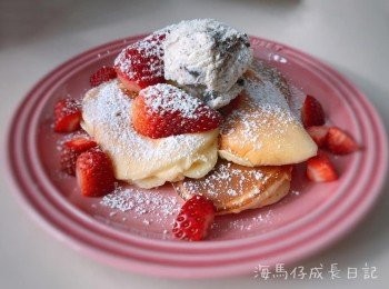step1: 將牛奶、蛋及鬆粉拌好