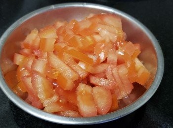 step3: 將番茄切碎