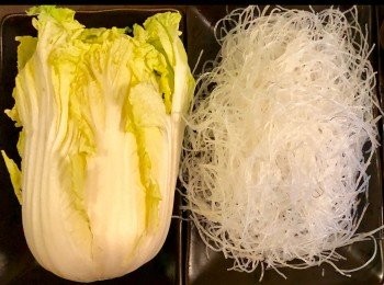 step1: 白菜、粉絲。