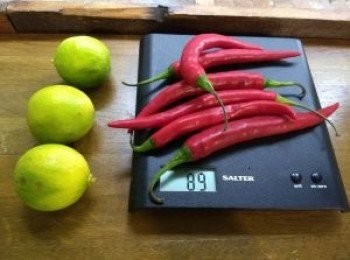 step1: Wash and deseed  the chillies then cut into small pieces