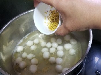 step7: 再加入桂花拌勻