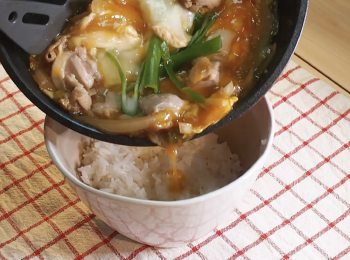 step10: 最後將材料蓋在飯上就完成了！