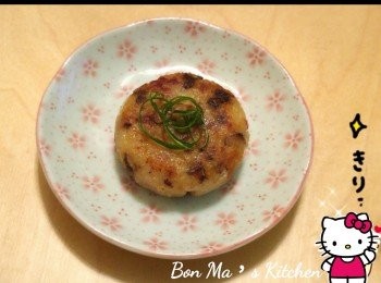 step4: 亦可用圓形模，做出圓形蘿蔔糕