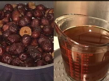 step1: 紅棗去核， 水煮滾後放紅棗， 水再滾起後轉細火加蓋煮30分鐘，熄火焗一小時。

把紅棗蓉及有關雜質用篩隔走， 並隔出紅棗水1公升；如果不夠， 加入熱水到夠為止。

紅棗水回鍋， 把所有糖加入並煮至全部溶解， 待涼備用。如果多於一公升，可以再煮讓水份蒸發， 回到1公升左右。
