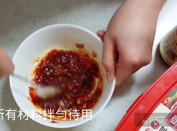 step7: 把醬料拌勻待用。