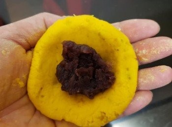 step7: 包入紅豆餡