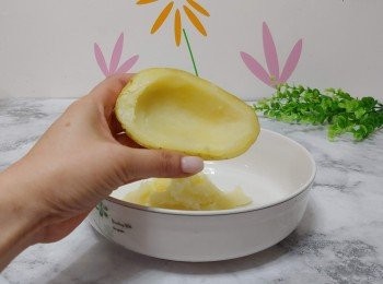 step7: 使半薯成碗狀