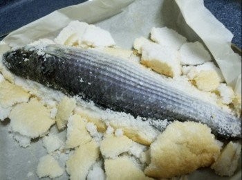 step7: 敲走蛋白粗鹽，見到魚身好乾身