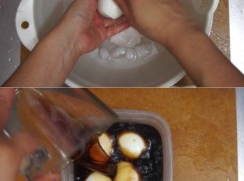 step5: 用手慢慢去殼後，加入已放涼的<span class="group_2">汁料</span>