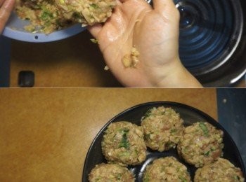 step12: 再用手搓成圓餅，大概手心大小