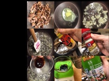 step1: 先做叉燒餡
叉燒切粒，用中小火， 用牛油開鑊至溶解，把已切粒的洋蔥粒加進去煮至洋蔥變透明， 加水、蠔油、老抽、麻油、胡椒粉、雞粉和糖煮至完全融合，最後把叉燒也加進去一併炒熱。