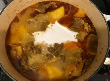 step7: 加入椰漿再煮10分鐘，熄火，即可享用