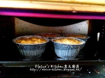 step11: 西米布甸放入焗盤內 , 加入100ml水於焗盤內 , 放入焗爐中層用200C上下火焗15分鐘