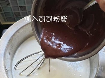 step9: 加入可可粉浆