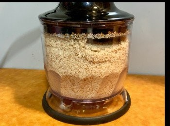 step2: 打到碎粒。