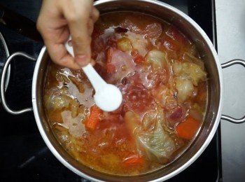 step9: 之後加鹽調味即可