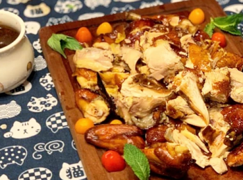 step7: 倒入器皿後拌雞上碟，即成