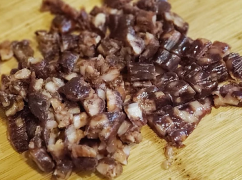 step2: 把潤腸洗乾淨切碎